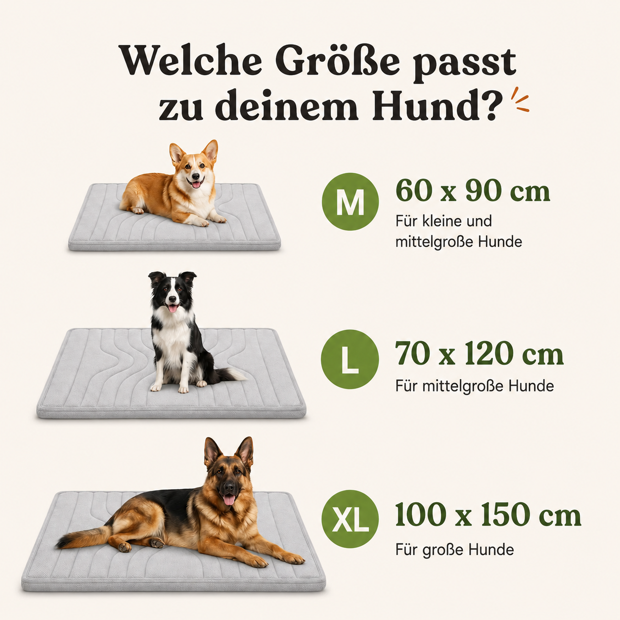 Hunde Kühlmatte selbstkühlend, kühlt ohne Gel und Strom