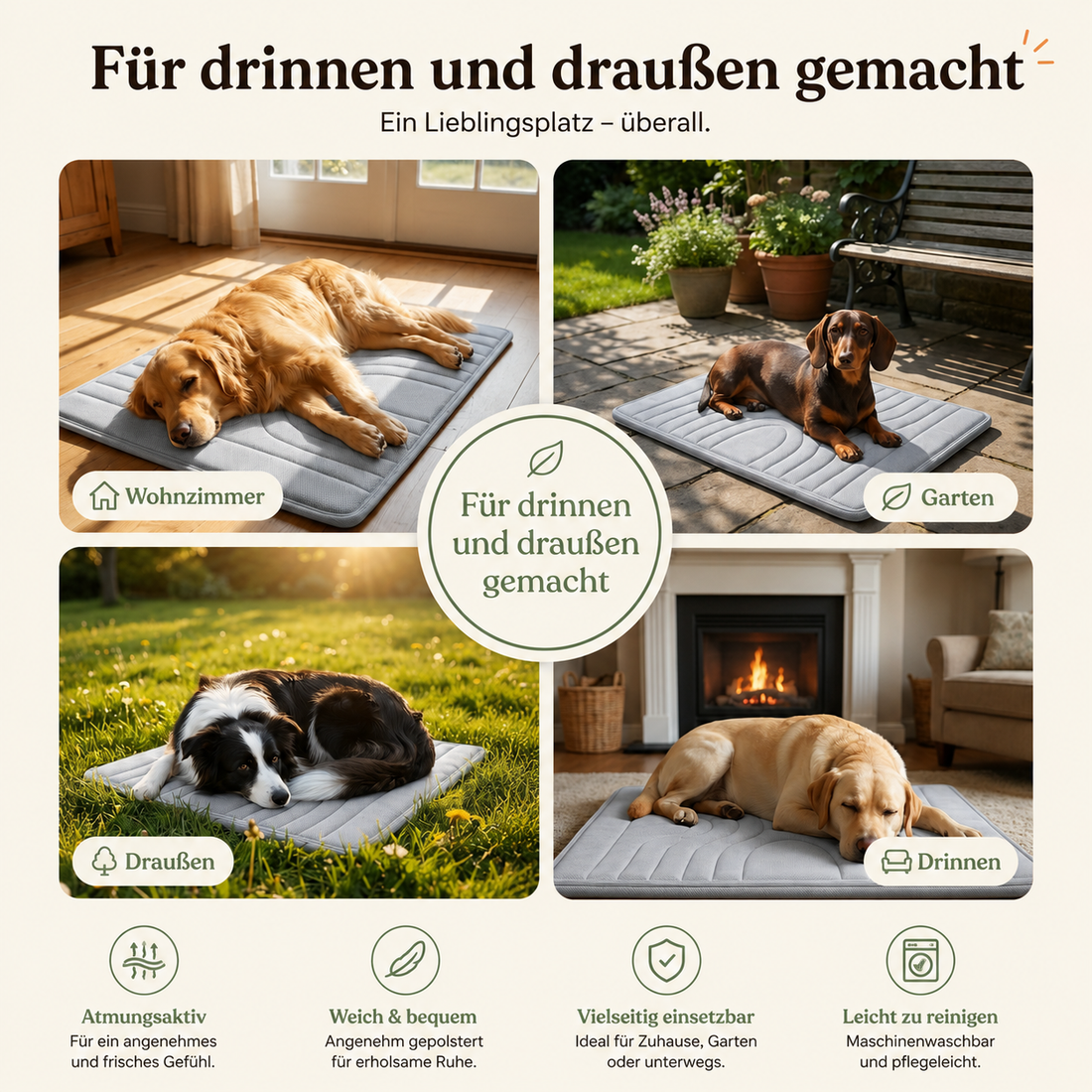 Hunde Kühlmatte selbstkühlend, kühlt ohne Gel und Strom Ansicht 7